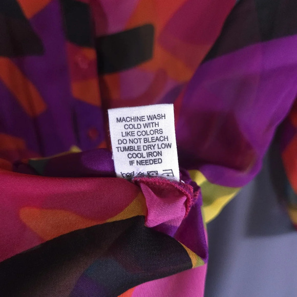 Live 4 Truth Button Down Maxi Shirt Duster Artsy Sheer Roll Tab‎ Sleeve Size S - Picture 7 of 8